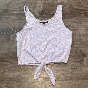 Victorias Secret Lilac Lace Sleeveless Tie-Front top size Small